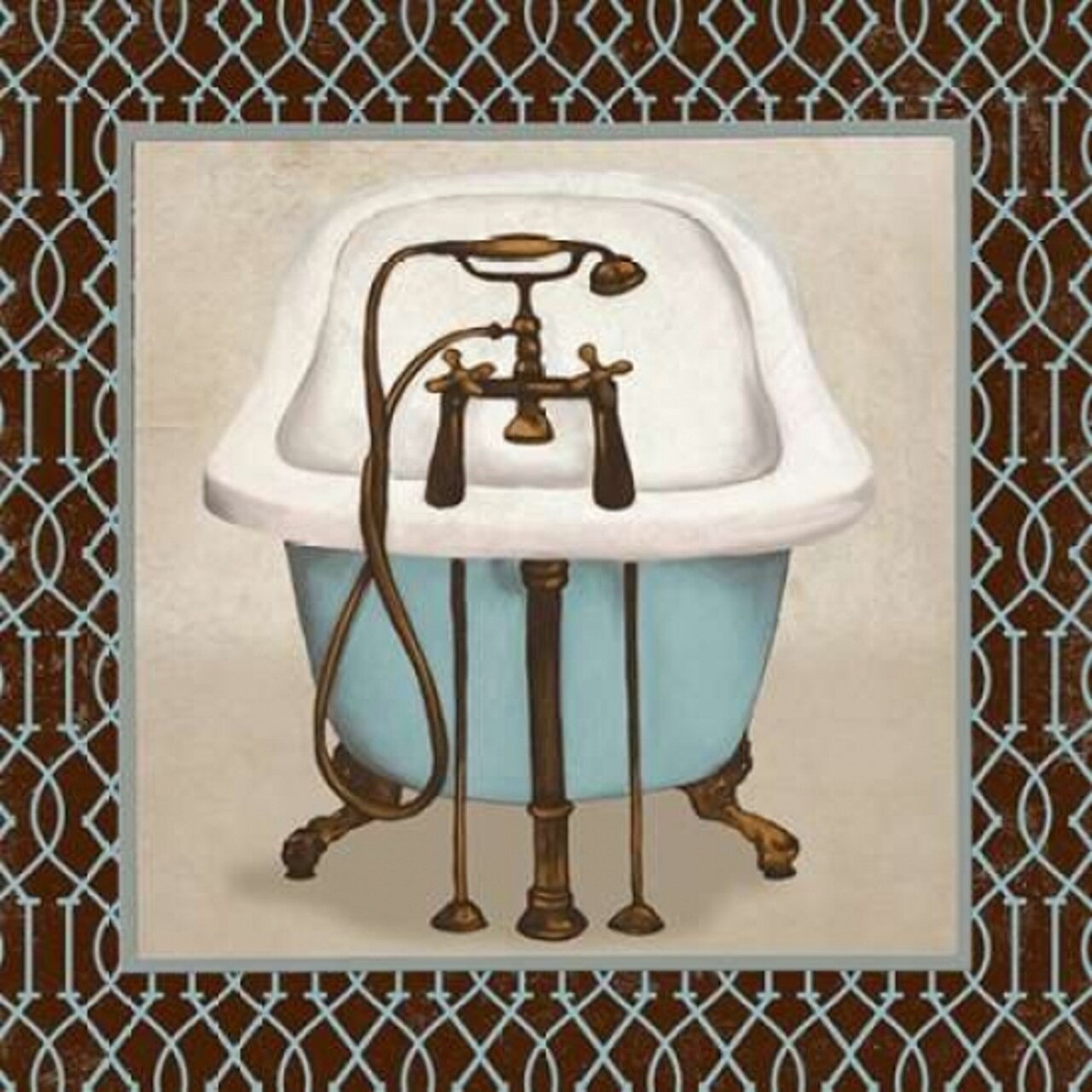 Chic Lattice Bath I Poster Print by Elizabeth Medley - Item # VARPDX9257L